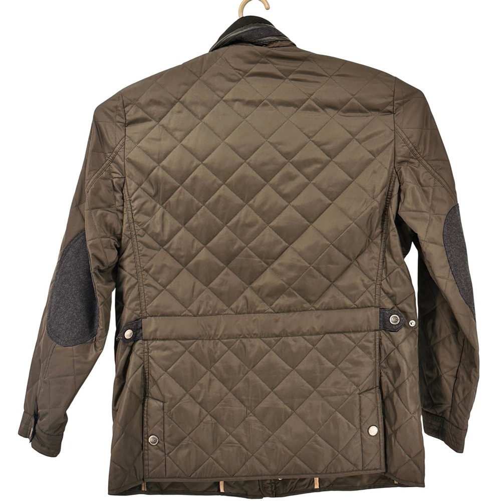 Madison Creek Outfitters Mens Large Quilted Jacket Olive Green Elbow Patches‎ - Picture 3 of 13